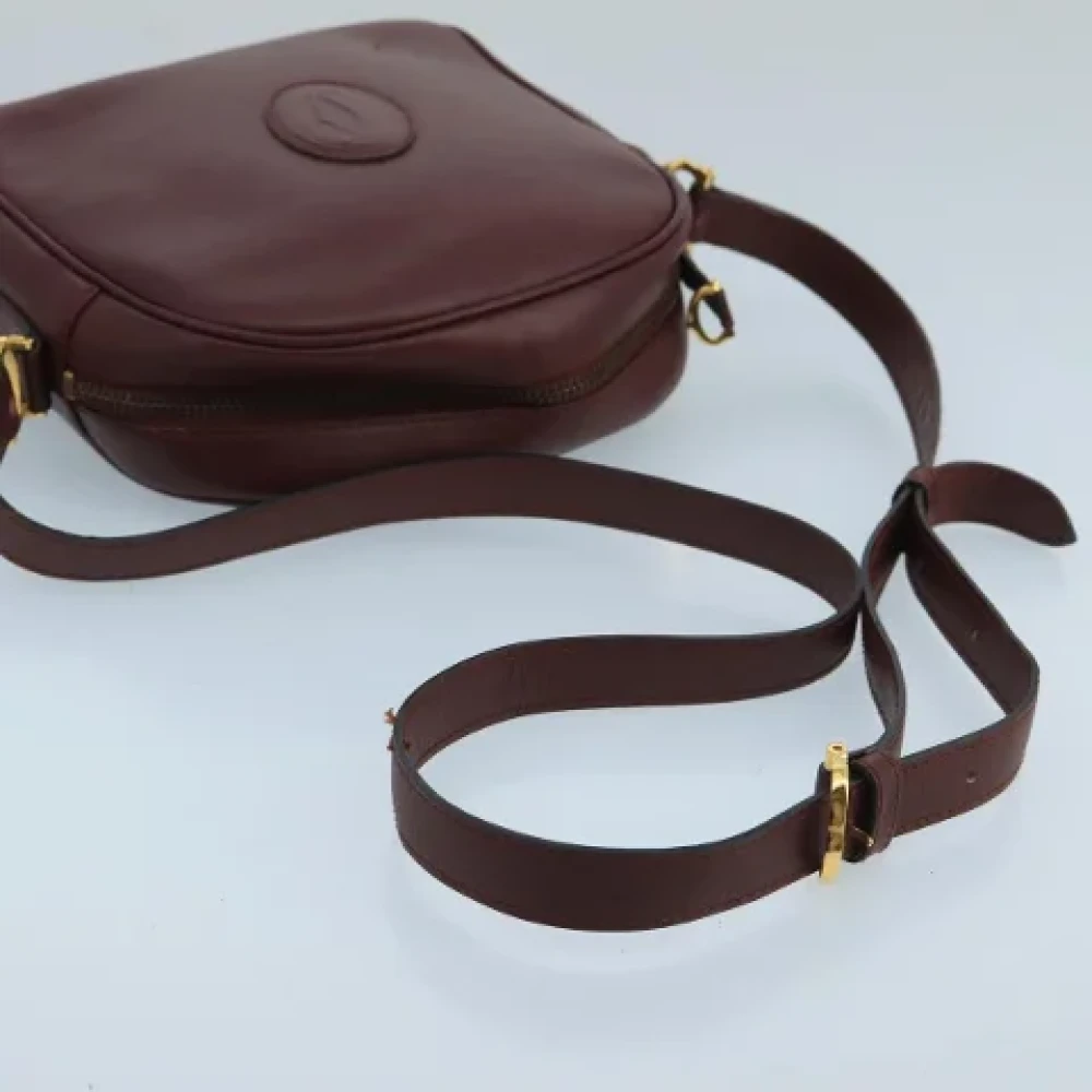Cartier Vintage Pre-owned Leather shoulder-bags Red Dames
