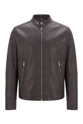 Grained Leather Jacket