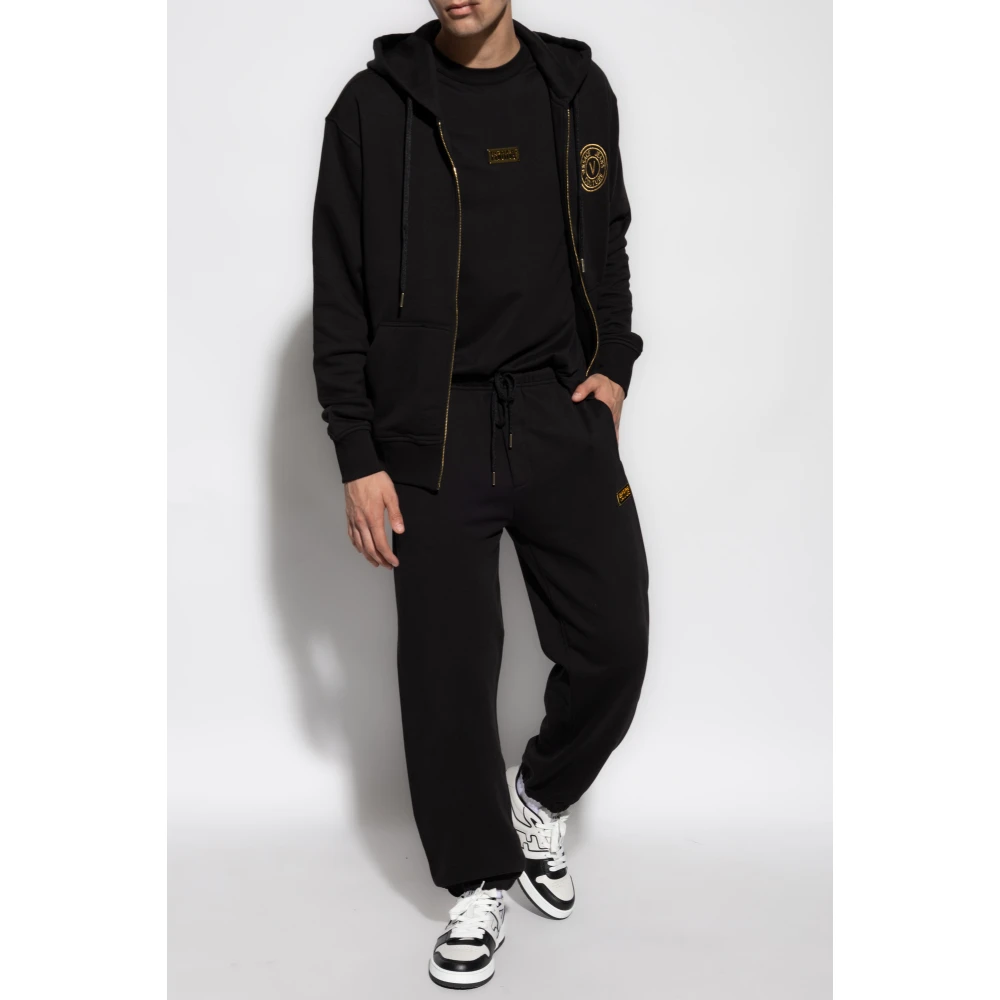 Versace Jeans Couture Sweatshirt met logo Black Heren
