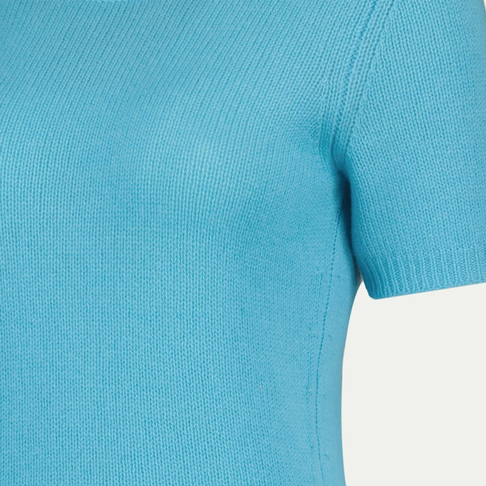 Prada Blauwe korte mouw trui Blue Dames