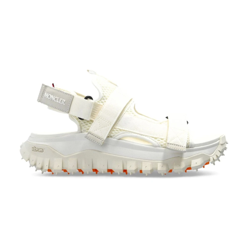 Moncler Women's White Stylish Sandals With Double Straps Size 7 Uk