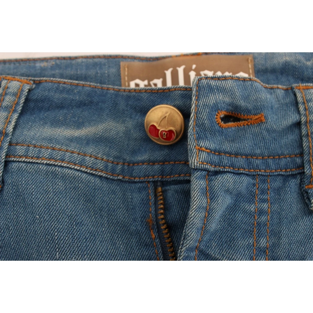 John Galliano Slim Fit Blauwe Designer Jeans Blue Dames