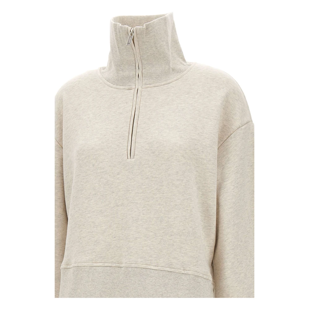 closed Beige Sweatshirt met Hoge Kraag Beige Dames