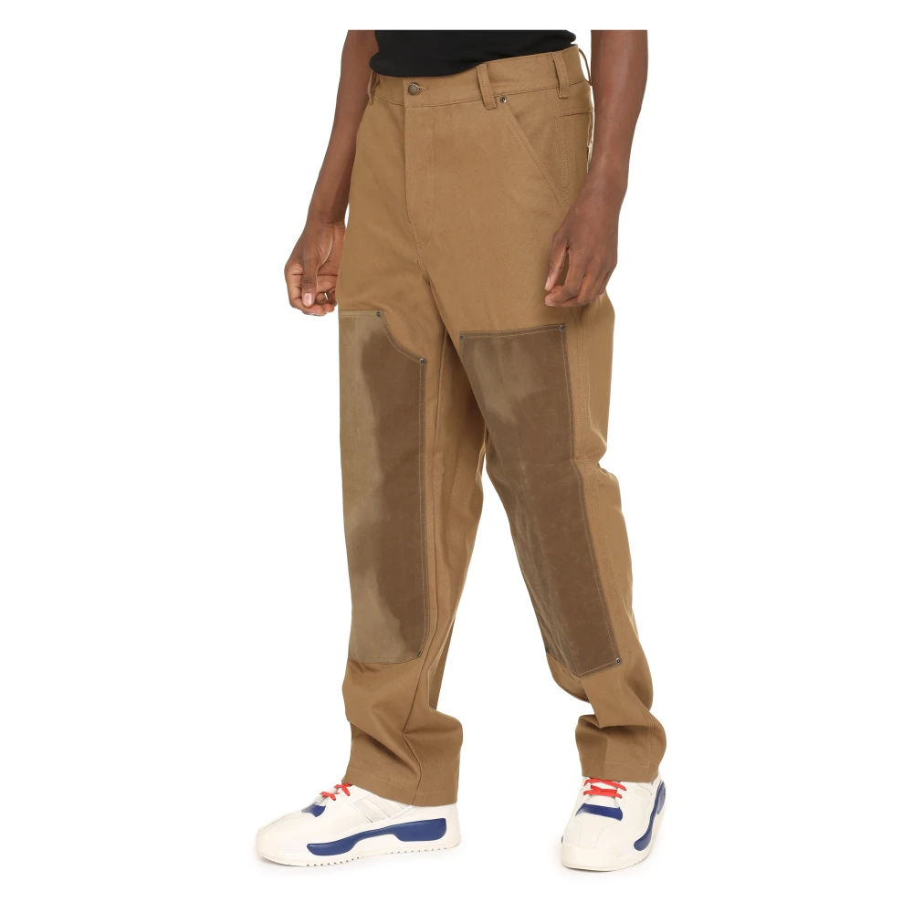 Dickies Katoenen Broek met Contrast Inzetstukken Brown Heren