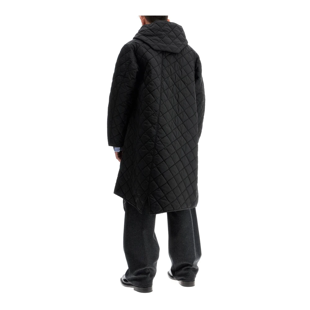 Comme des Garçons Diamant Gestikt Asymmetrisch Parka Black Heren