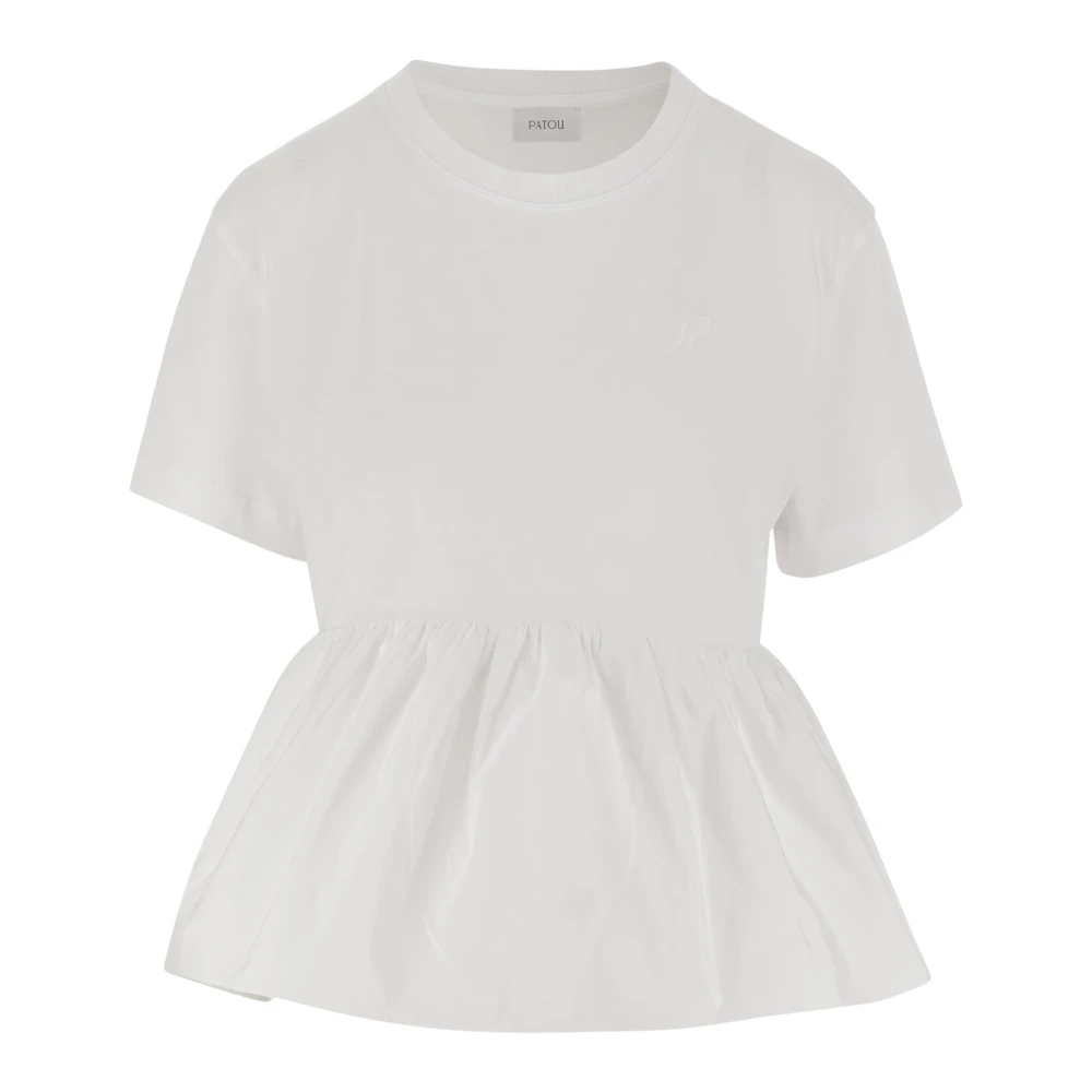 Patou Katoenen T-shirt met Volant White Dames