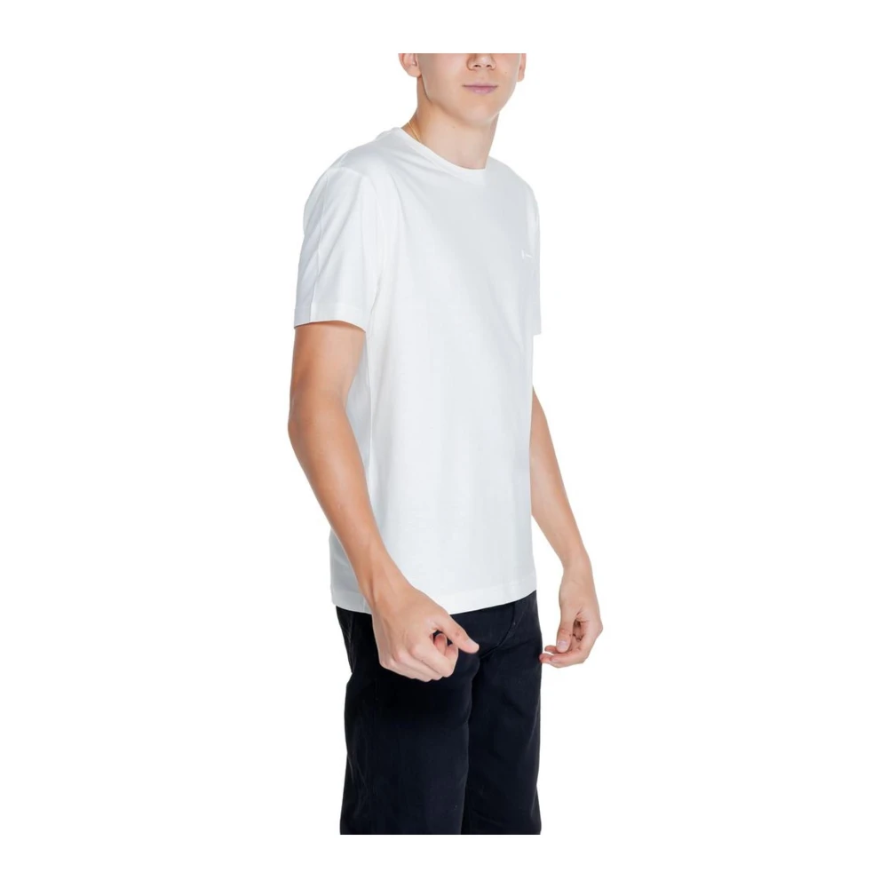 Calvin Klein Witte Katoenen Crew Neck T-Shirt White Heren