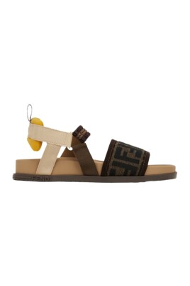 brown-junior-sandals-with-ff-logo