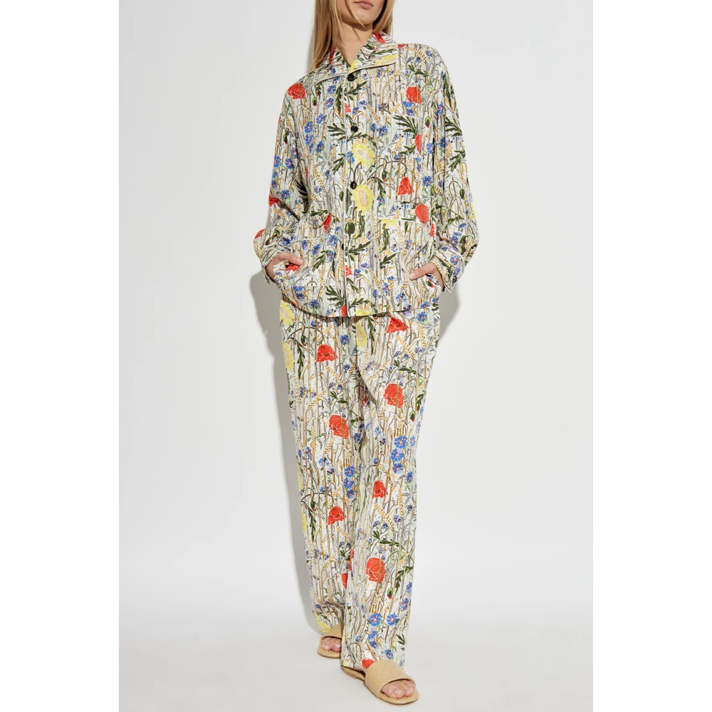 Bottega Veneta Tweepersoons pyjama met bloemenmotief Multicolor Dames