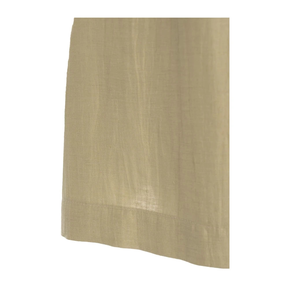 Kaos Beige Blazer met V-Hals en Taille Riem Beige Dames