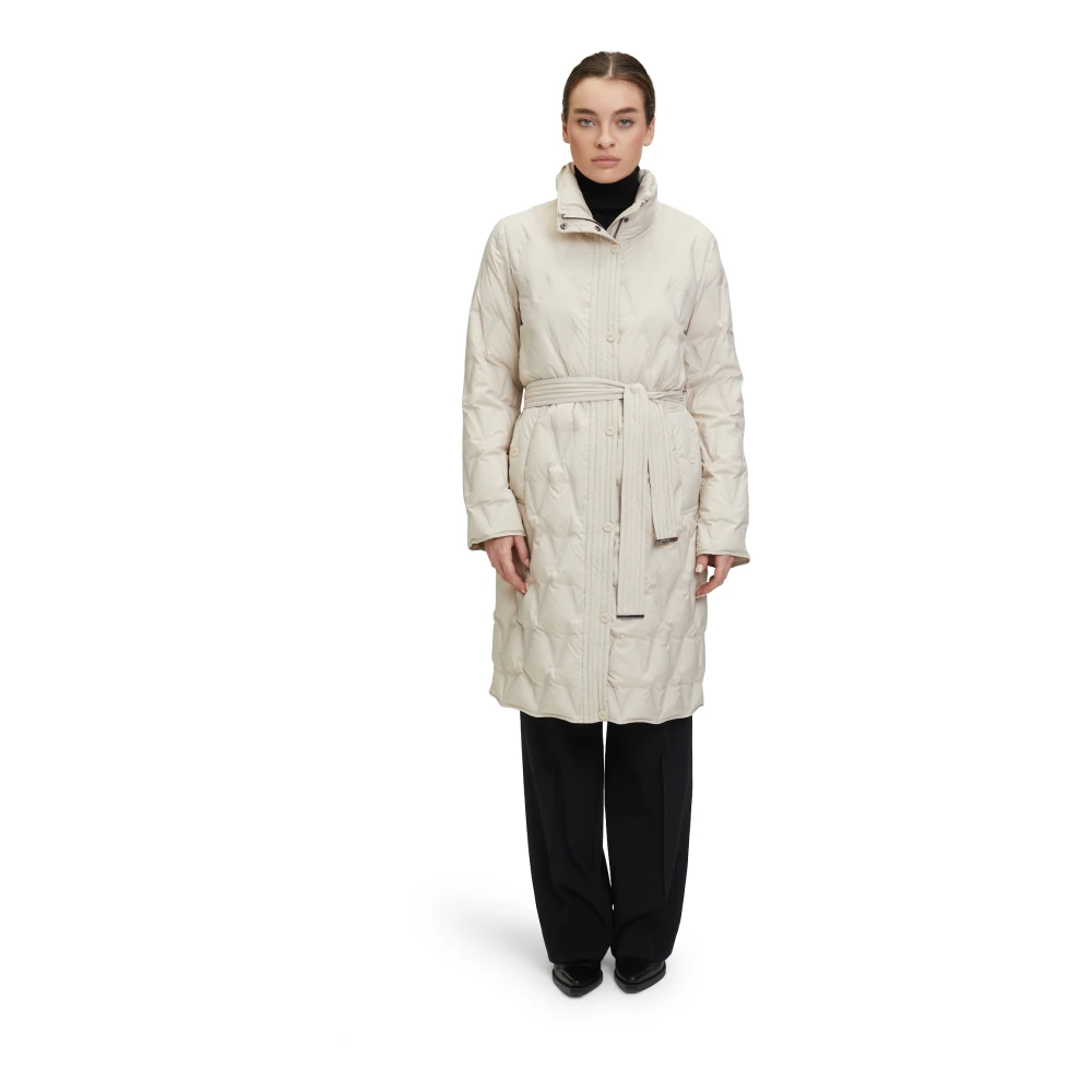 Betty Barclay Gewatteerde donsjas met strikceintuur Beige Dames