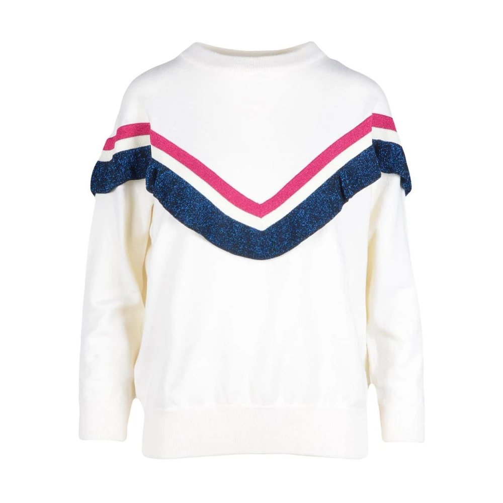 Ballantyne Donna Bianco - Maglione Pullover A Maniche Lunghe - Knitwear - M