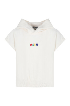sweatshirt-court-ivoire-avec-logo-multicolore
