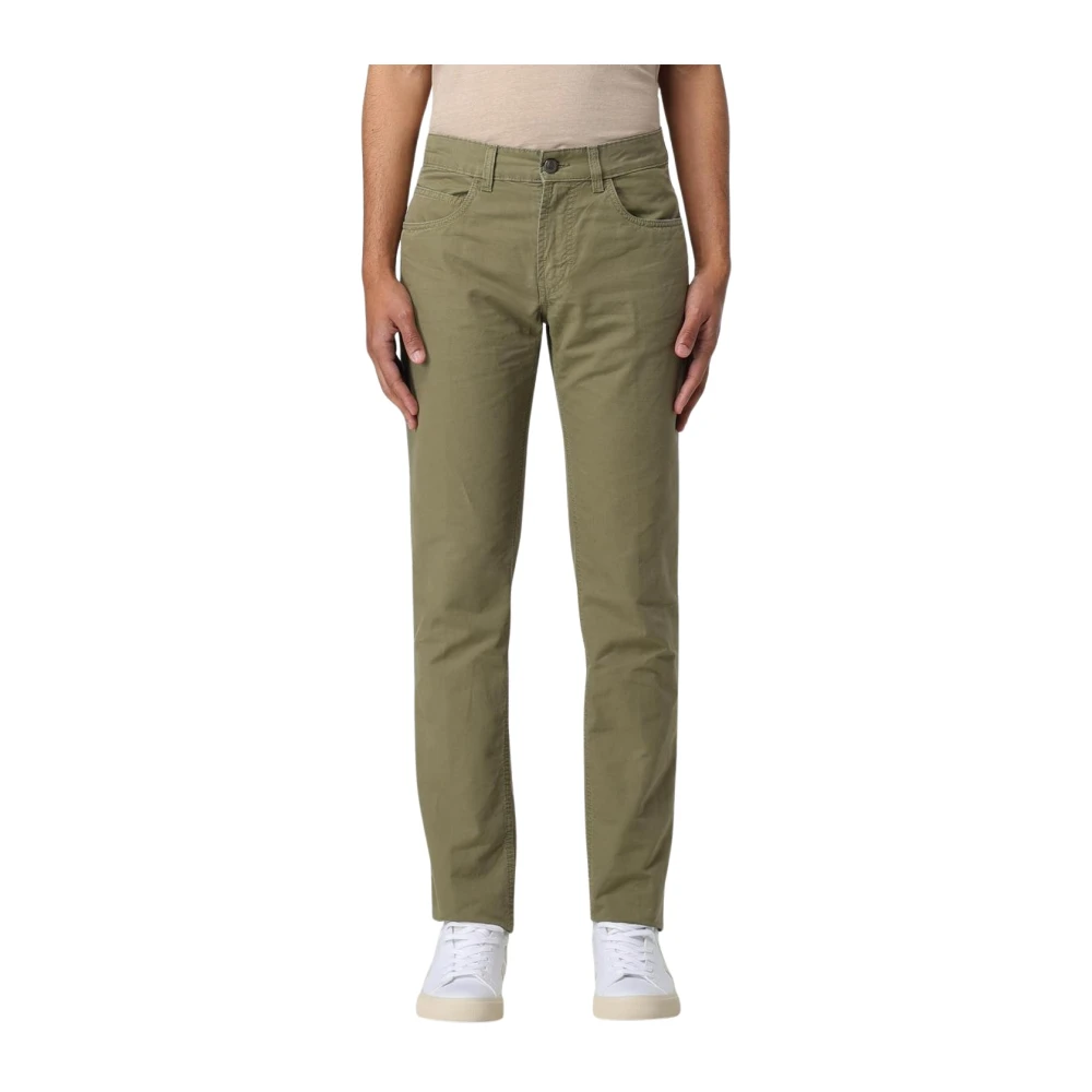 Fay Men's Green Stylish Brown Cotton Trousers - Chinos - W42 - Trousers