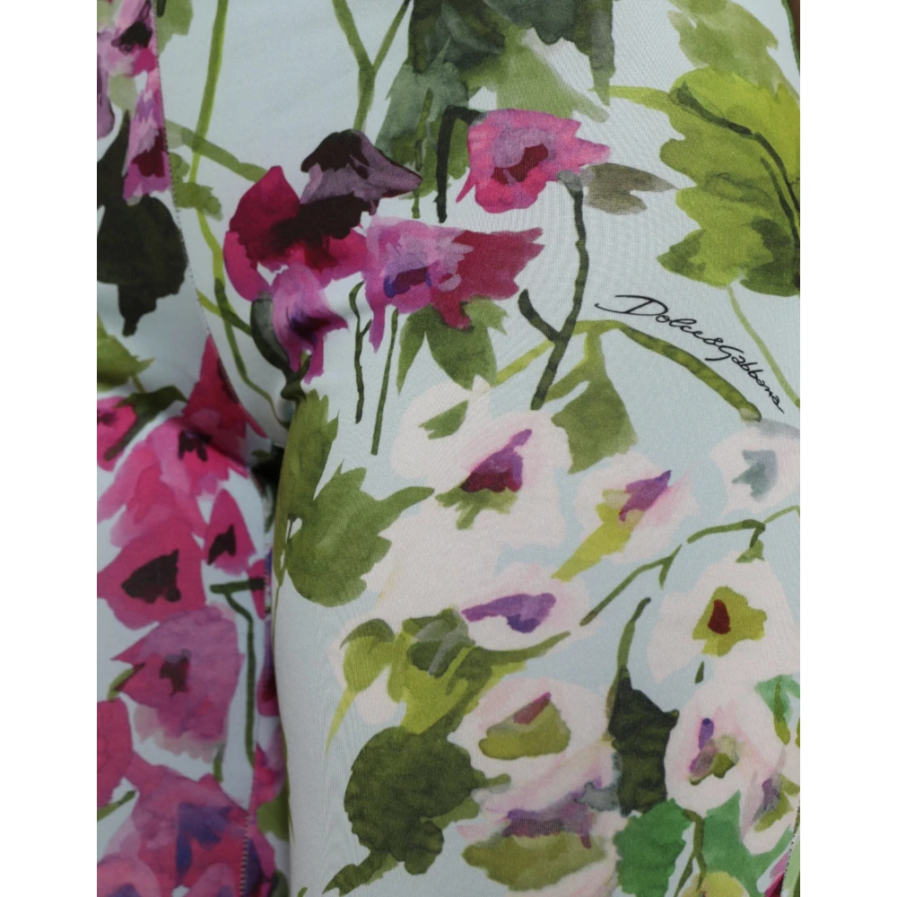 Dolce & Gabbana Bloemrijke Leggings met hoge taille Multicolor Dames