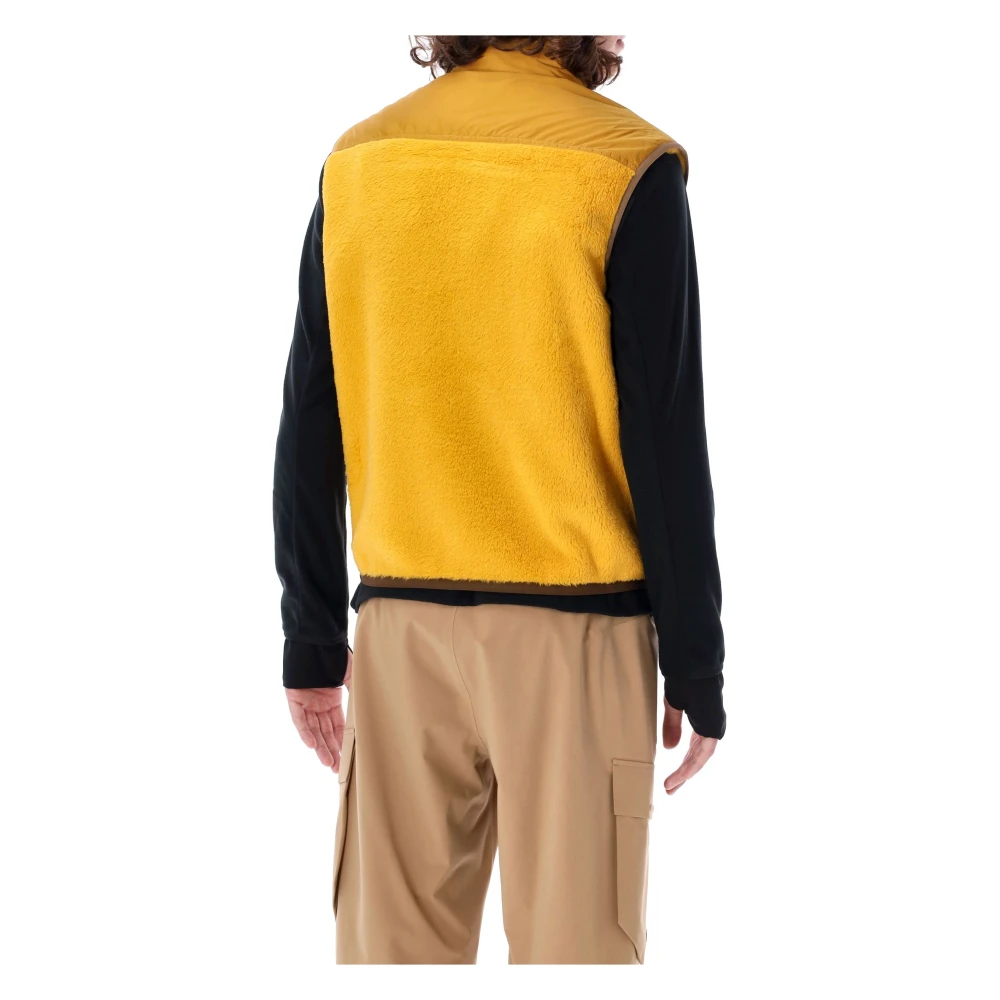 Moncler Gele Zip-Up Vest Buitenkleding Aw24 Yellow Heren