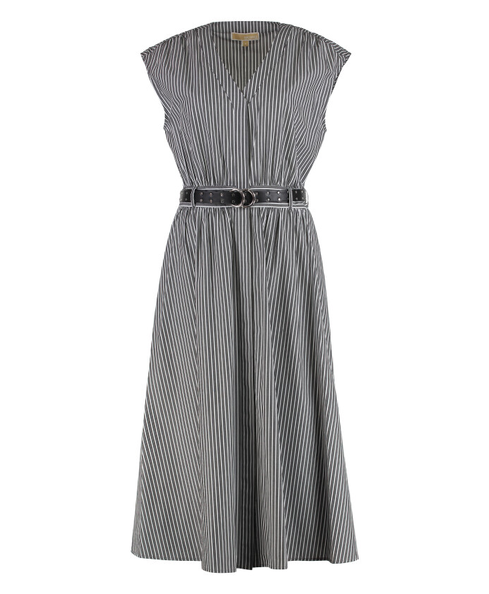 robe-crayon-en-coton-raye-avec-ceinture