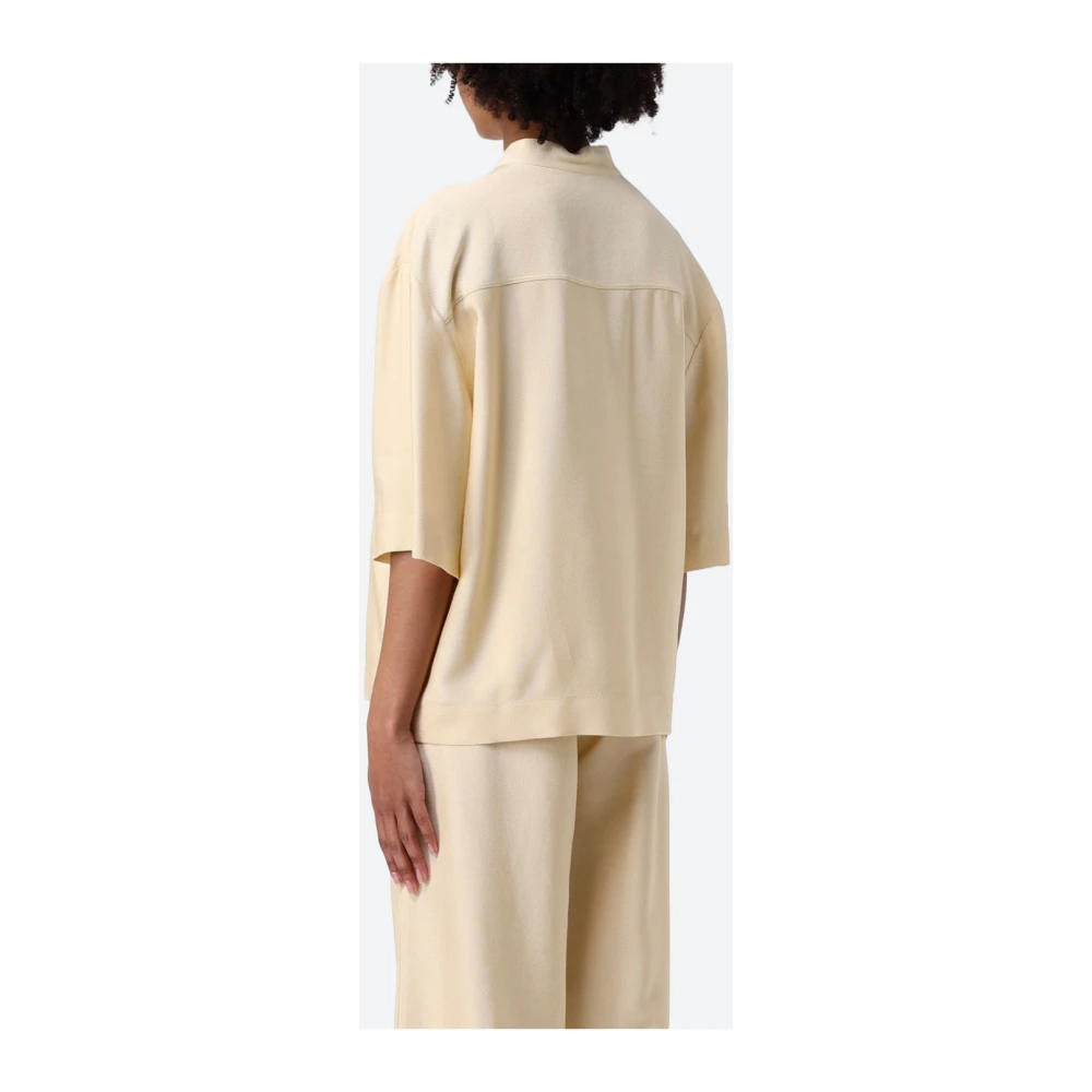 Hugo Boss Koreaanse Twill Overhemd Beige Dames