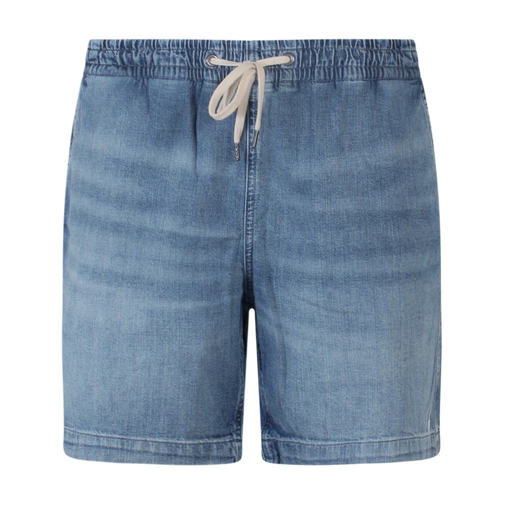 Ralph Lauren Blauwe Shorts met Koord en Geborduurd Logo Blue Heren