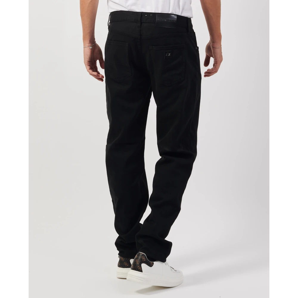 Armani Exchange Zwarte Jeans met Ritssluiting Black Heren