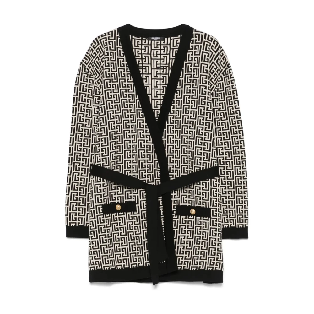 Balmain Girls Black Luxurious Knit Cardigan For