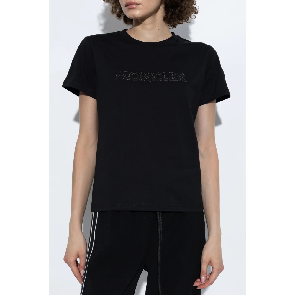 Moncler T-shirt met logo Black Dames