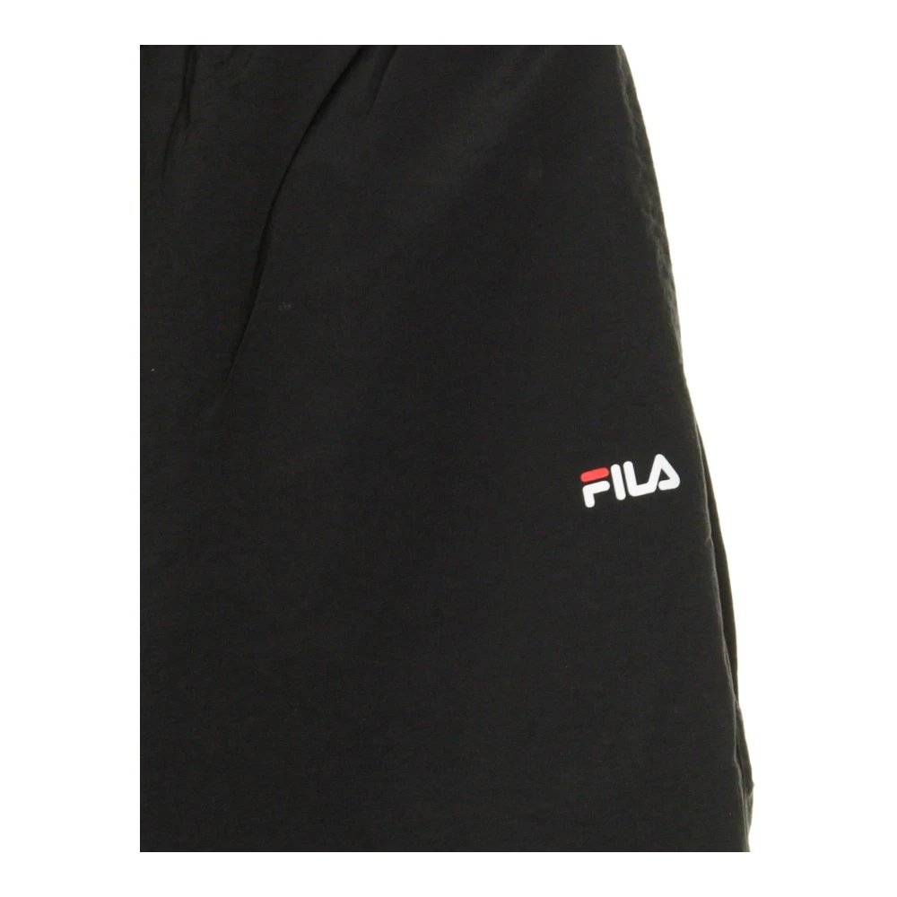 Fila Zwarte geweven trainingsbroek voor dames Black Dames
