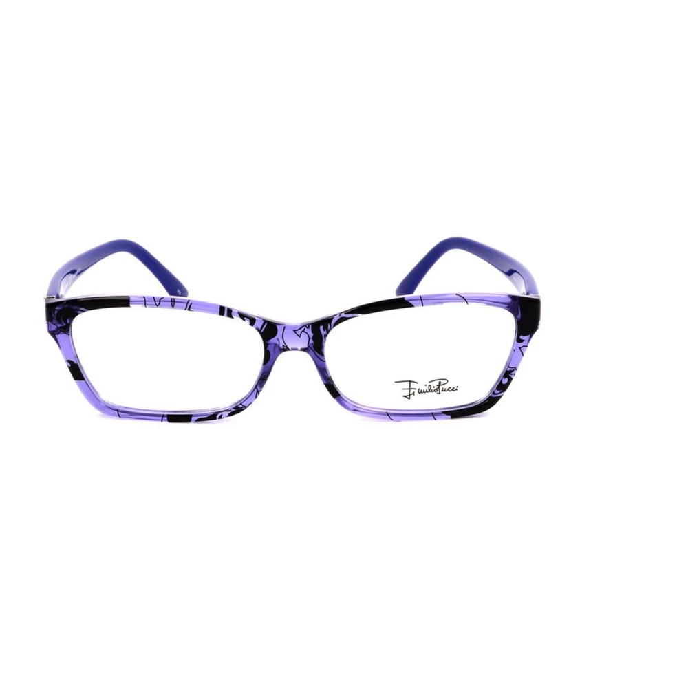 EMILIO PUCCI Blauwe Kunststof Montuur Modebril Blue Dames