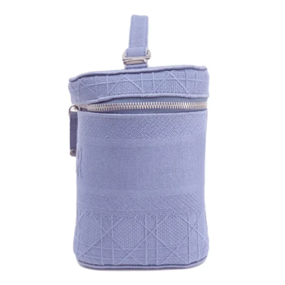 Dior Vintage Pre-owned Canvas handbags Blue Dames