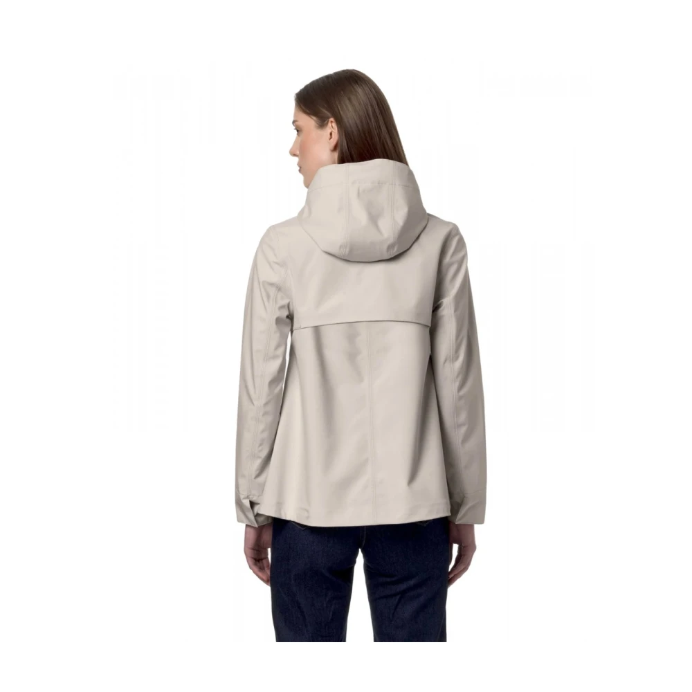 K-way Gebonden Jersey Jas Beige Dames