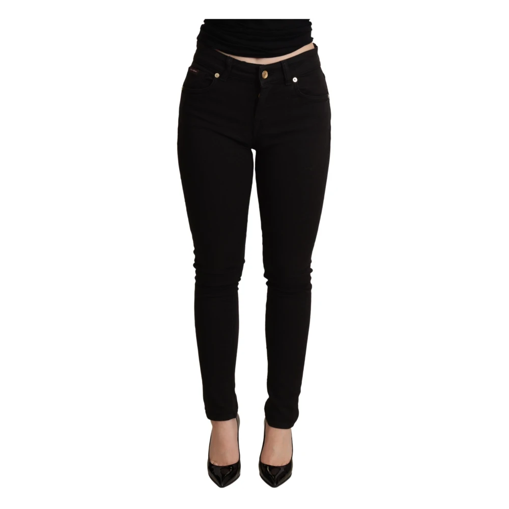 Dolce & Gabbana Women's Black Skinny Jeans,, Elegant Mid-Waist Skinny Jeans 2XS