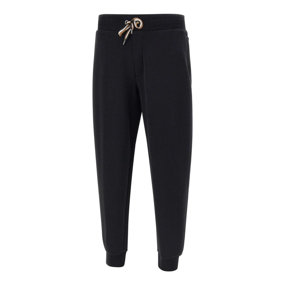 Hugo Boss Zwarte Katoenmix C-Larsen Jogger Broek Black Heren