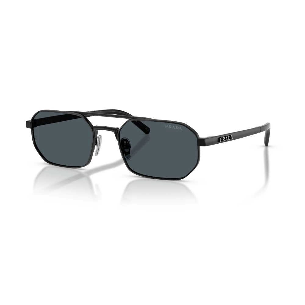 Prada Men's 0PR D53S Round Sunglasses - Black/Dark Grey - Image 3
