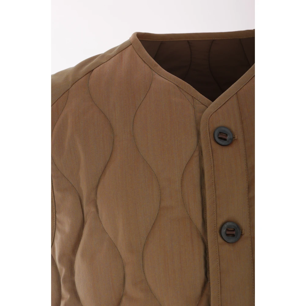 Sease Gewatteerde Bruine Jas met Iridescent Effect Brown Heren