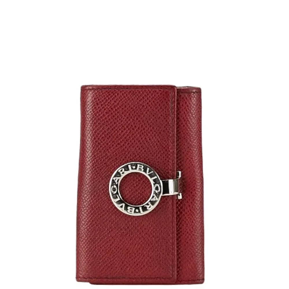 Bvlgari Vintage Pre-owned Leather key-holders Red Dames
