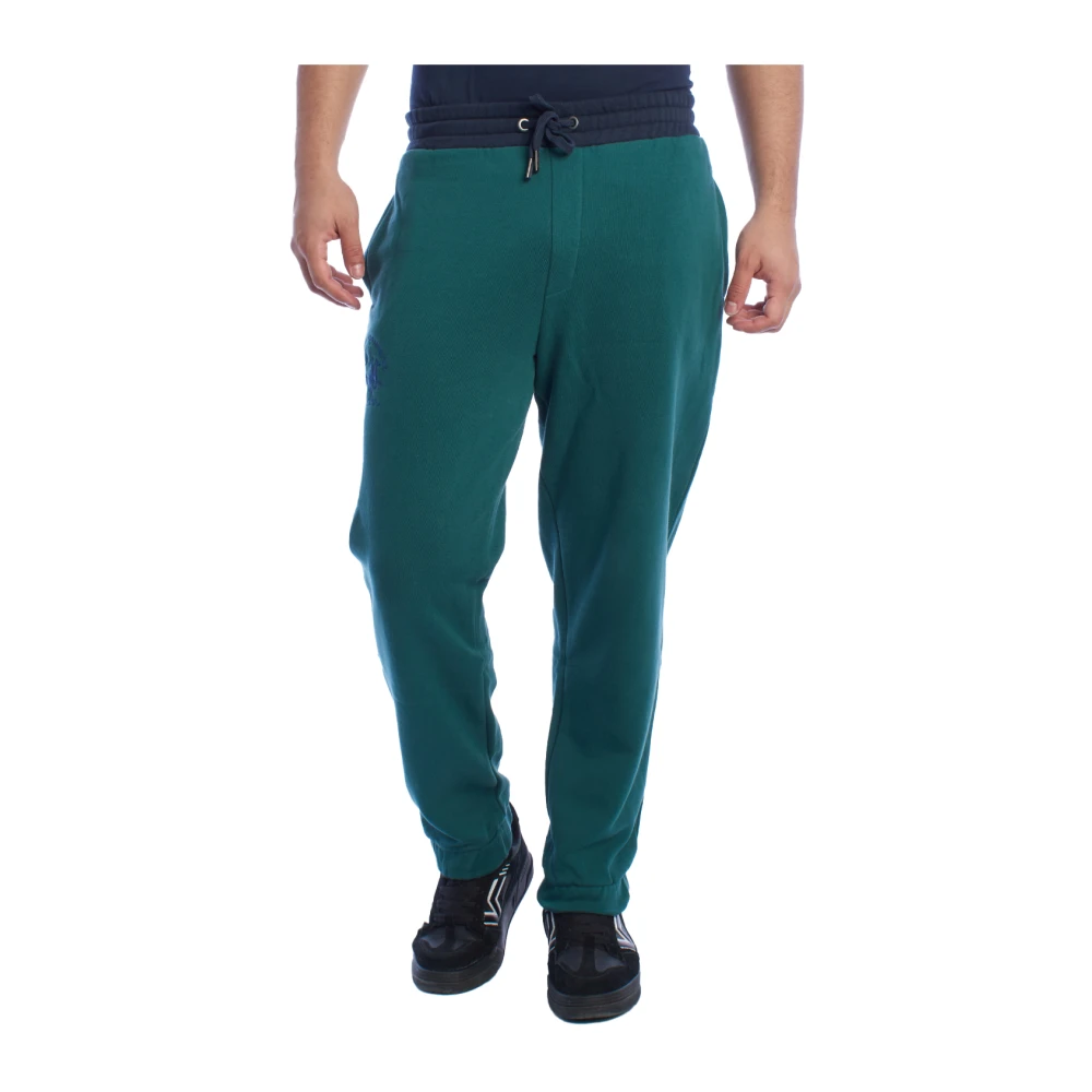 LA MARTINA Heren Sport Sweatpants met Borduurwerk Green Heren