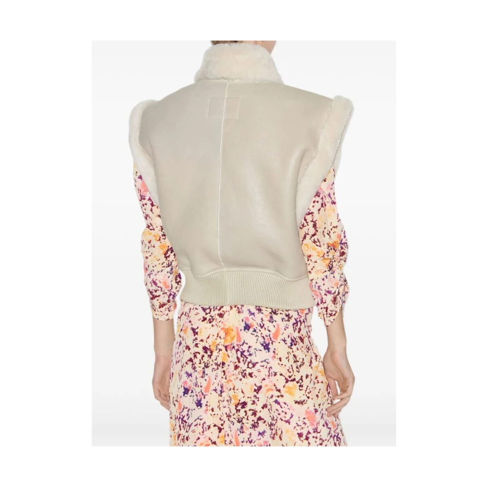 Isabel marant Witte Lam Mouwloze Jas White Dames