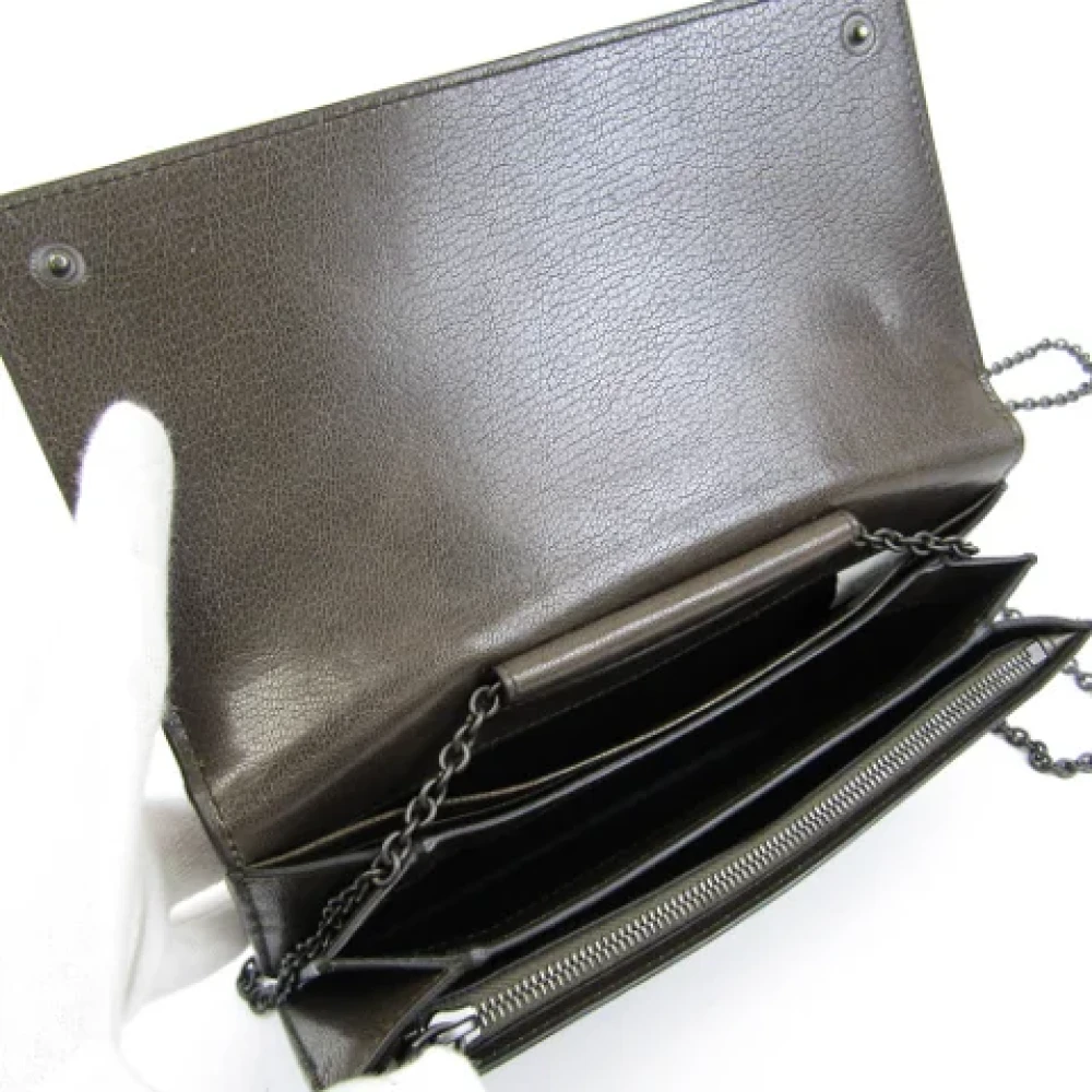 Bottega Veneta Vintage Pre-owned Leather wallets Green Dames