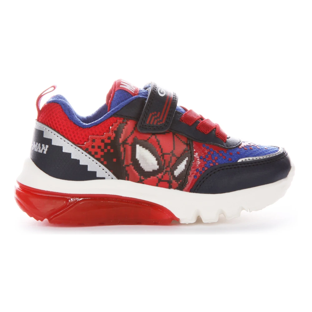 Geox Unisex Kids Multicolor Spiderman Navy Red Kids Trainers - Kids Sneakers - 32 Eu - Kids