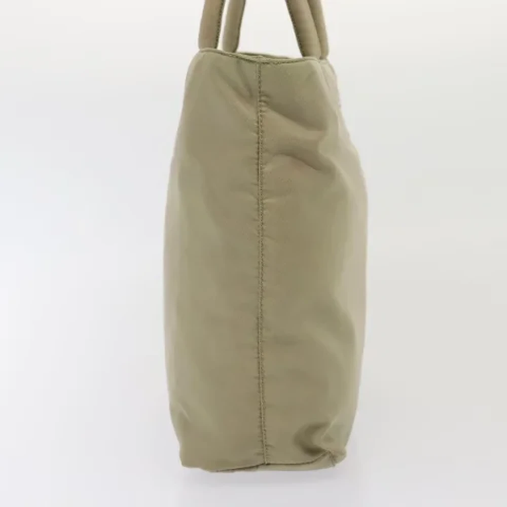 Prada Vintage Pre-owned Nylon handbags Beige Dames