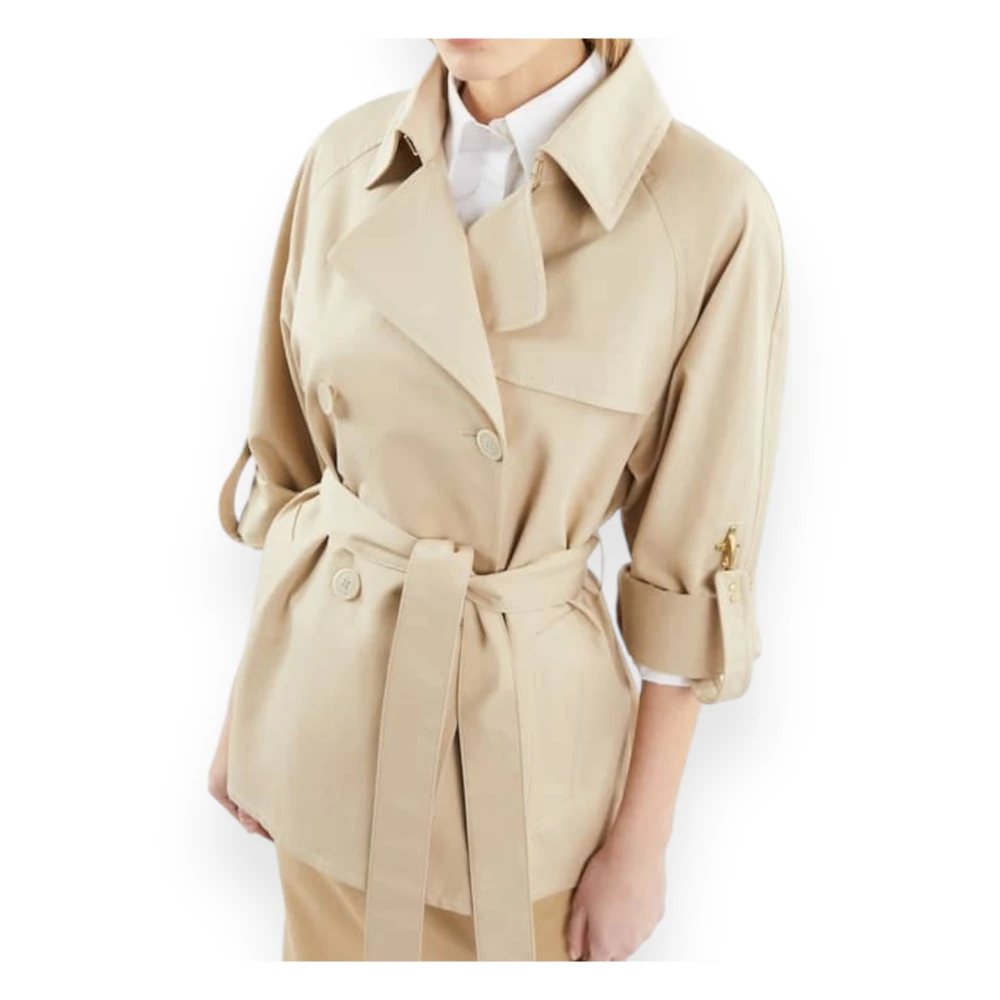 Fay Korte City Trench Jas Beige Dames