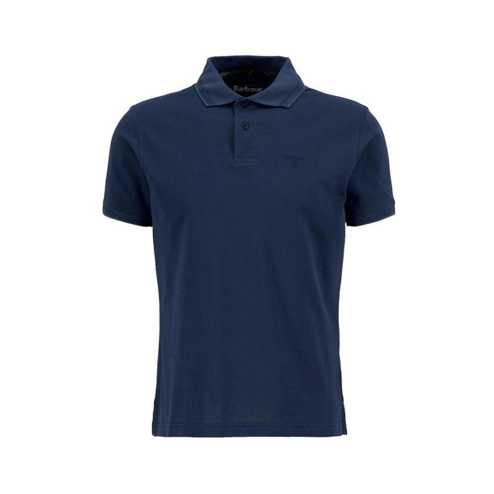 Barbour Blauw Katoenen Poloshirt Tailored Fit Blue Heren