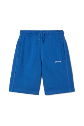 shorts-bleus-a-taille-elastique-avec-logo