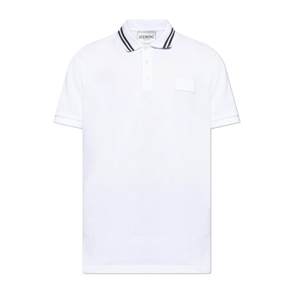 Iceberg Polo met logopatch White Heren