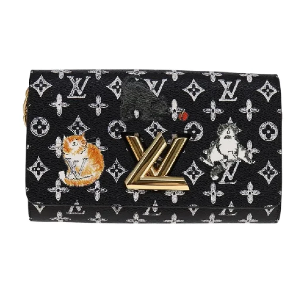 Louis Vuitton Vintage Pre-owned Canvas wallets Black Dames