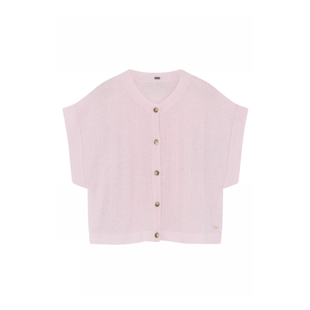 Gustav Bleek Lila Gebreid Vest Purple Dames