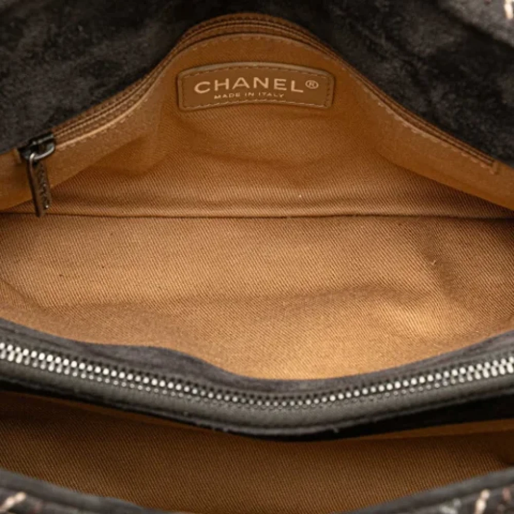 Chanel Vintage Pre-owned Leather shoulder-bags Gray Dames