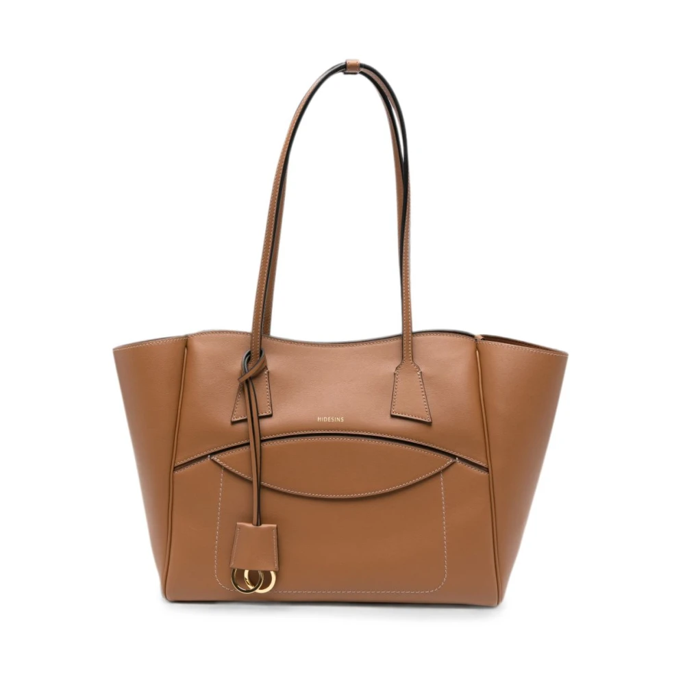 Hidesins Shopping Bags, Female, One Size, Leather Shopper Bag Brown