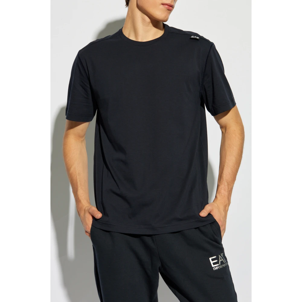 Emporio Armani EA7 T-shirt met logo Blue Heren