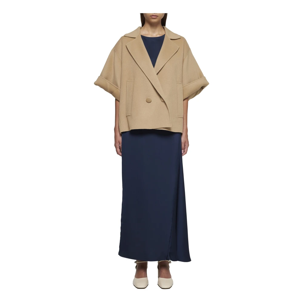 Max Mara Weekend Beige Navarra Jas met Kimono Mouwen Beige Dames